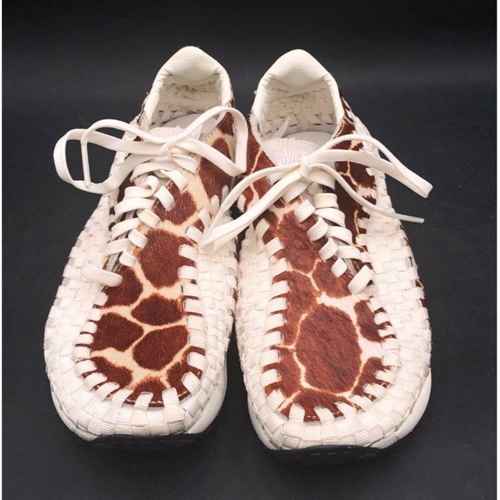 Nike Air Women Sz 5 Footscape Woven Giraffe Animal Print Sail Limited FB1959‑100